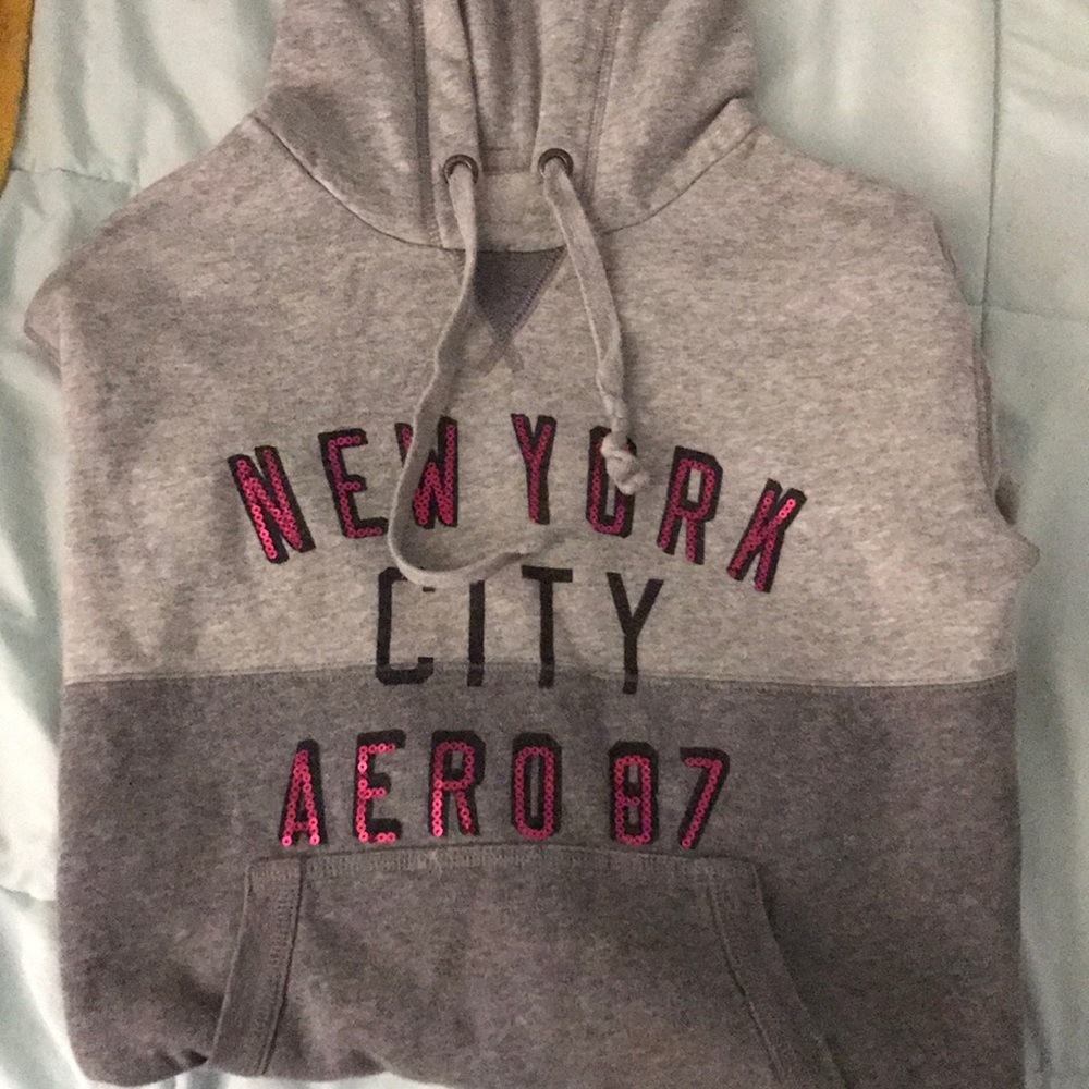Aero bicolor gray hoodie 💓💞💝